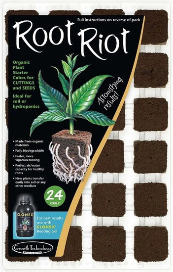 Seedling and cutting rooting cubes 24pcs + tray